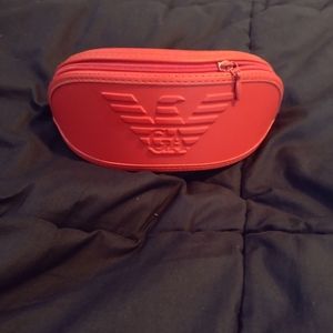 Armani sunglass case, red